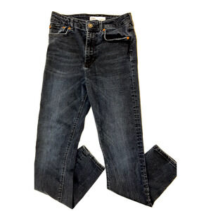 Zara Skinny Jeans Mid Rise Dark Wash Sz 6 EUR 38 Back Pockets